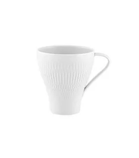 Taza blanca de porcelana de la colección utopía