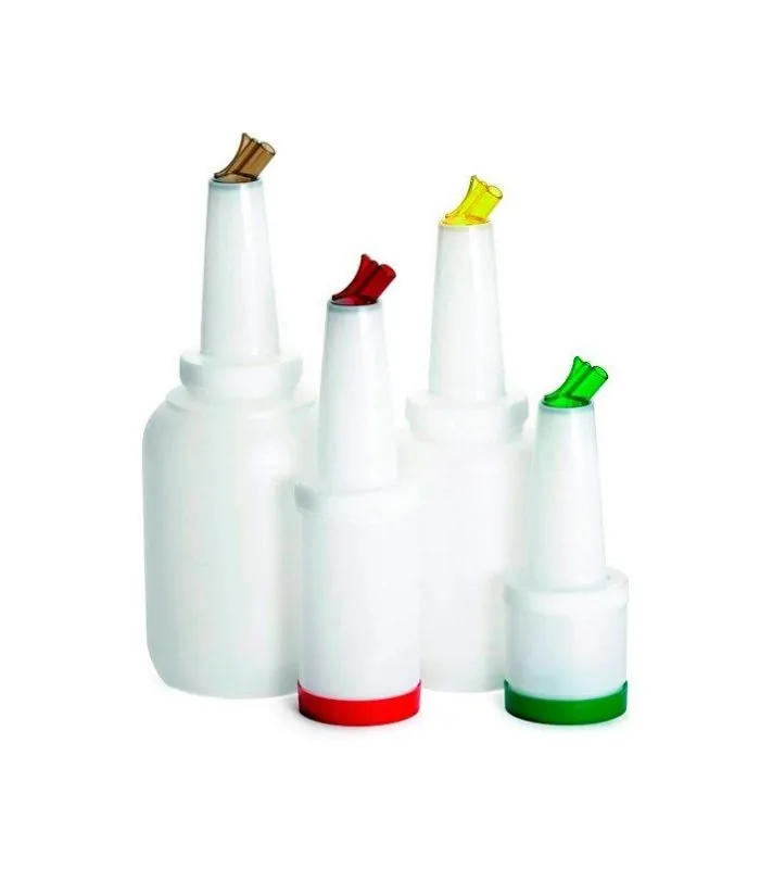 Recipiente pourmaster con cuello largo de pico vertidor