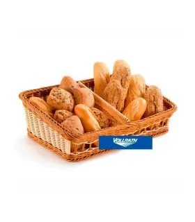 Cesta rectangular con dos compartimentos