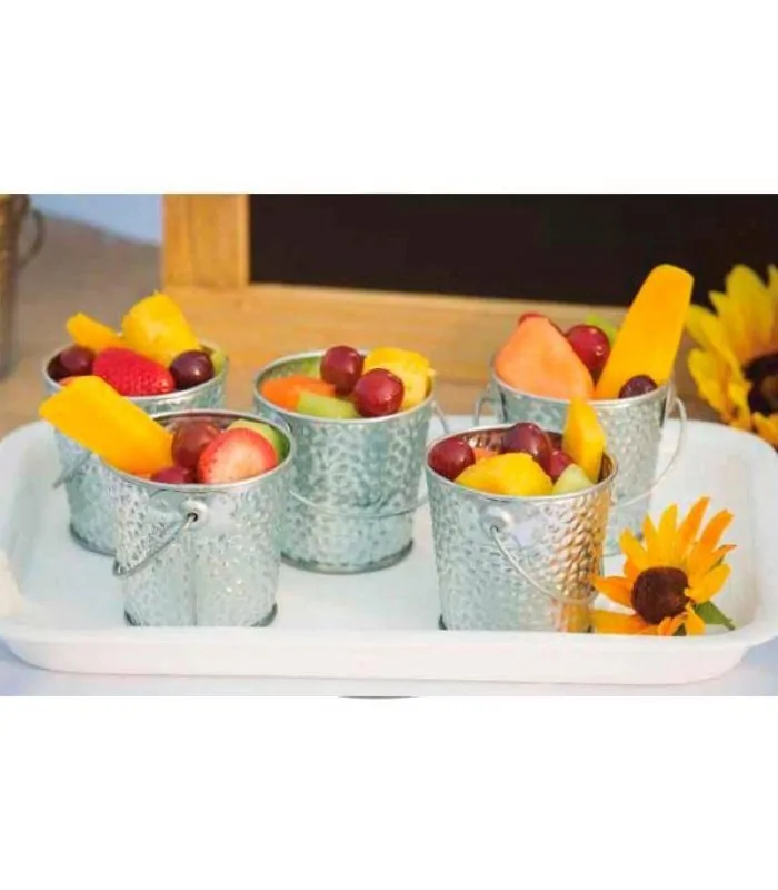 cubo de acero inoxidable galvanizado