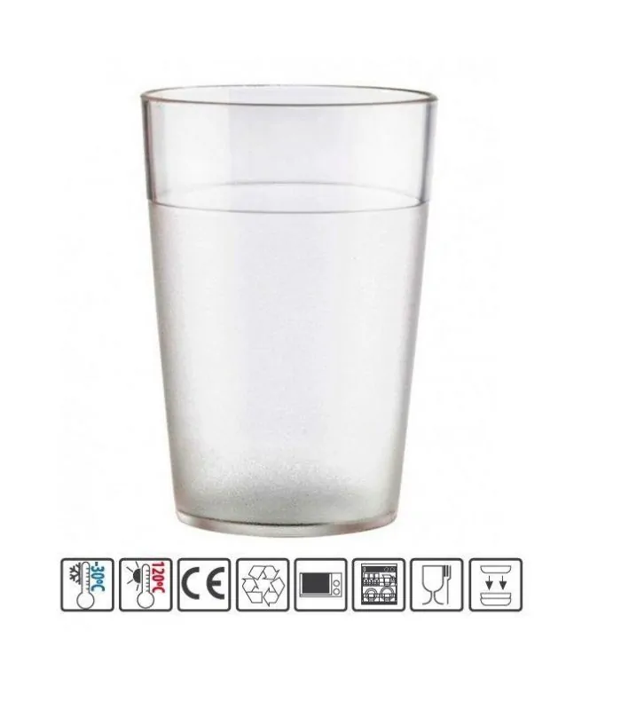 Vaso transparente en policarbonato
