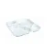 Bandeja cuadrada autoservicio blanca
