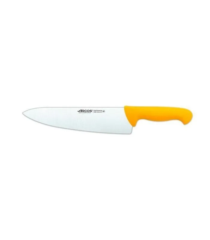 Cuchillo carnicero para la industria de Arcos con mango ergonómico. color  Rojo