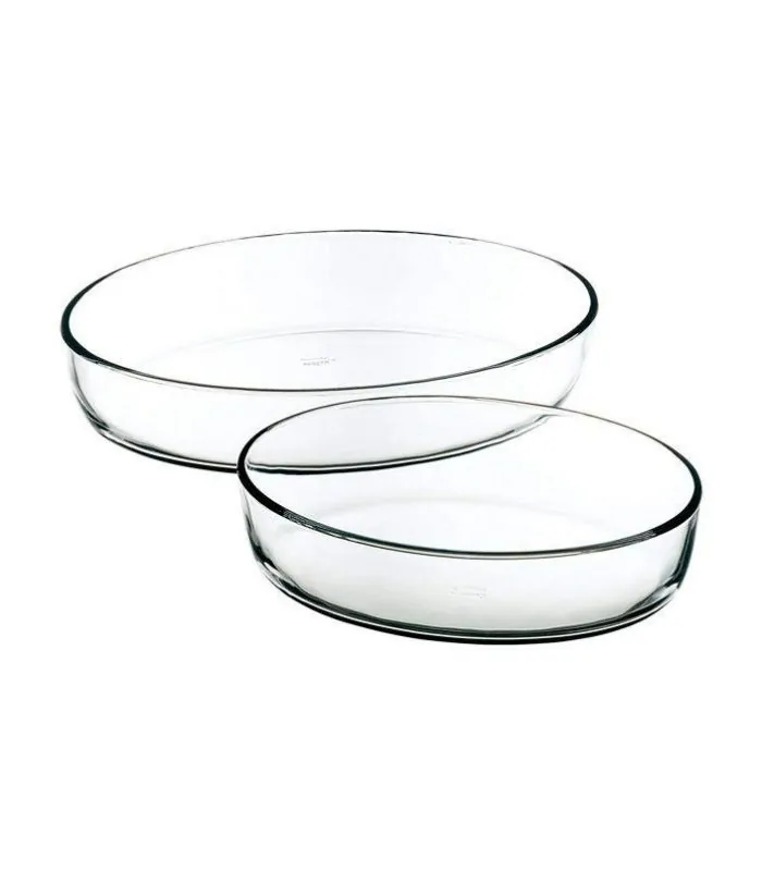 Set de 2 fuentes para horno en vidrio transparente - Alorno
