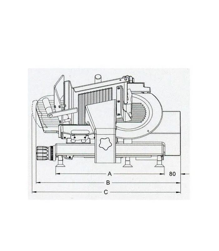 Plano cortadora de fiambres MG-350