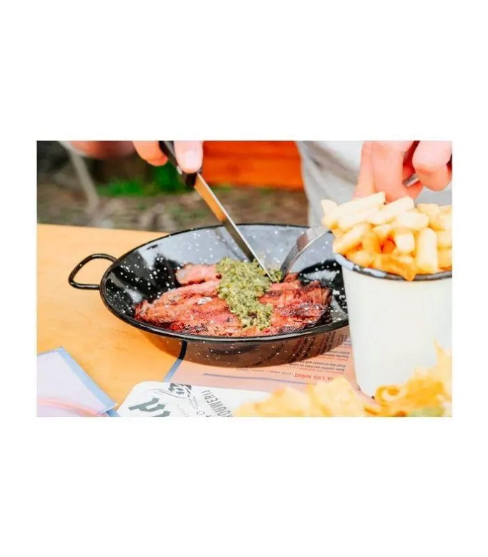 Mini paellera acero
