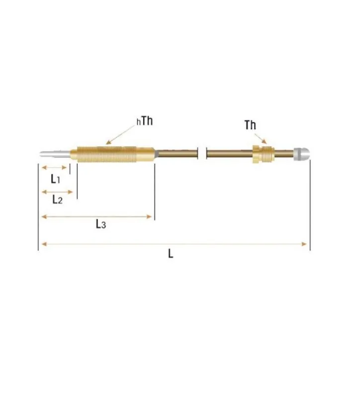 Termopar con cabeza roscada