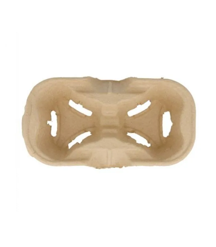 Portavasos de cartón con dos cavidades