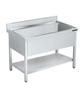 fregadero de gran capacidad con estante