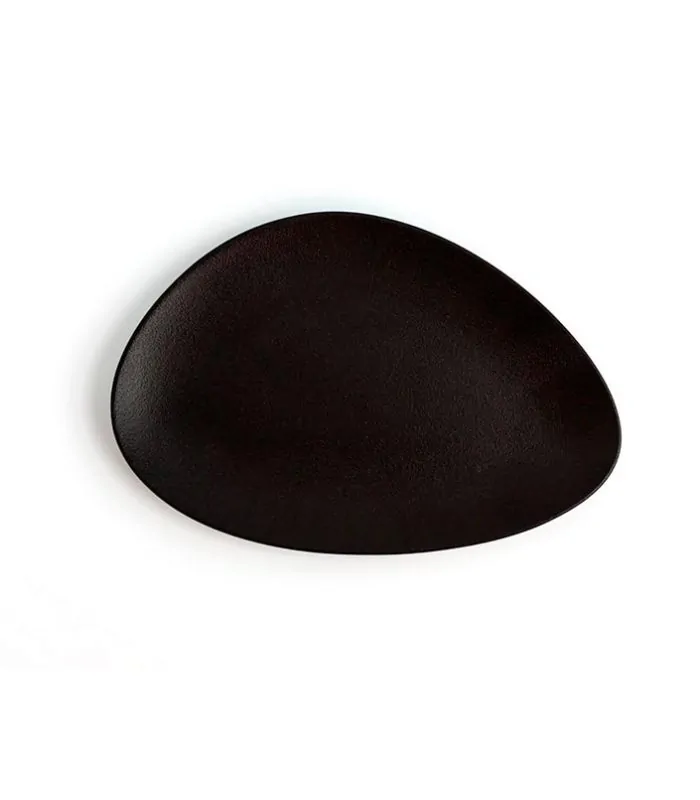 Plato triangular Antracita 21cm negro