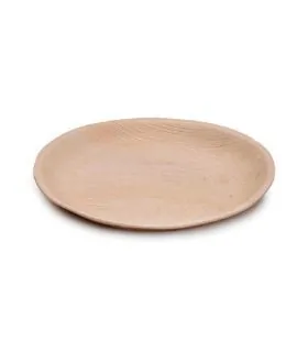Plato redondo desechable hoja de palma
