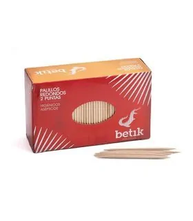 Palillos redondos higiénicos de madera