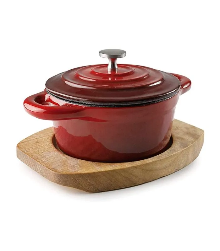 Cacerola Magma Red de hierro fundido con tapa