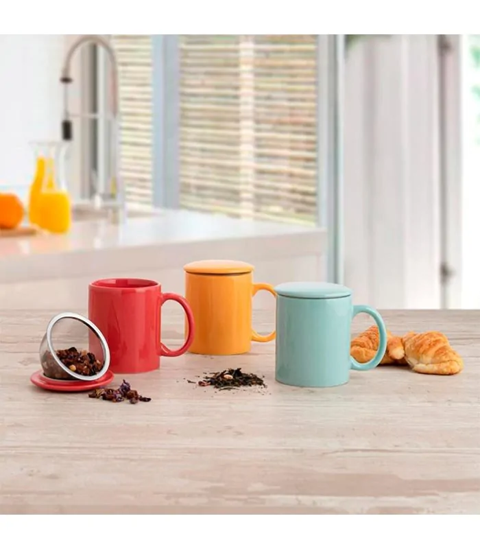 Tazas para infusiones Tazas de té Taza de cerámica Taza del hogar Taza Taza  Taza de café con tapa C : : Hogar y cocina