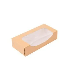 Envase desechable con ventana