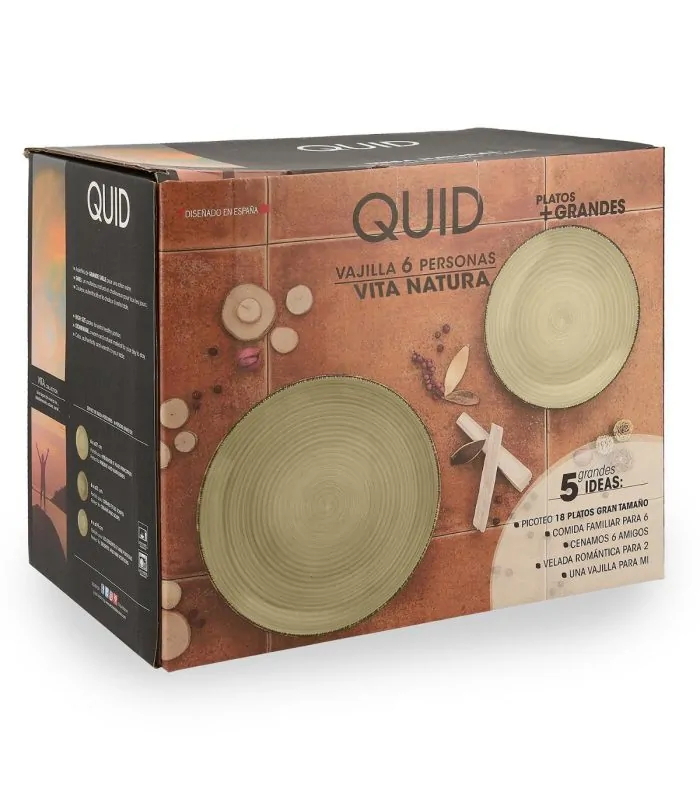 vajilla completa quid vita natura 18 piezas