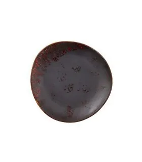 Qualitat Plato llano irregular 26,5cm Oxidum Red