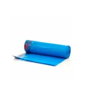 Bolsa de basura doméstica con autocierre 55x60 azul
